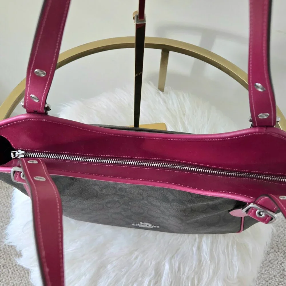 Coach Meadow Shoulder Bag Brown/bright violet - Picture 3 of 8